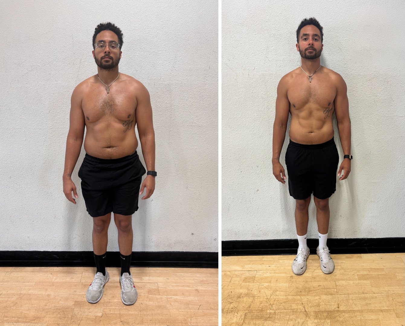 Ian Pierce before and after transformation comparison