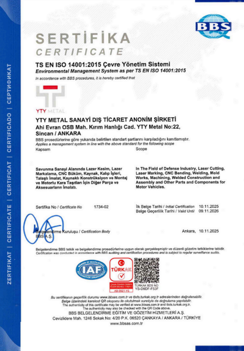 TS EN ISO 45001:2023 İş Sağlığı ve Güvenliği Sertifikası