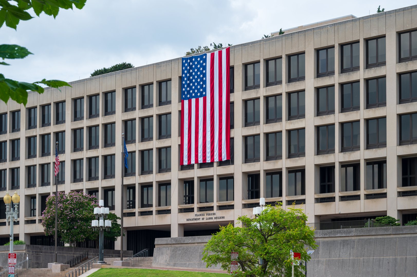 Washington DC, June 14, 2025:  The Frances Perkins Building is the Washington, D.C. headquarters of the United States Department of Labor. It is located at 200 Constitution Avenue NW.