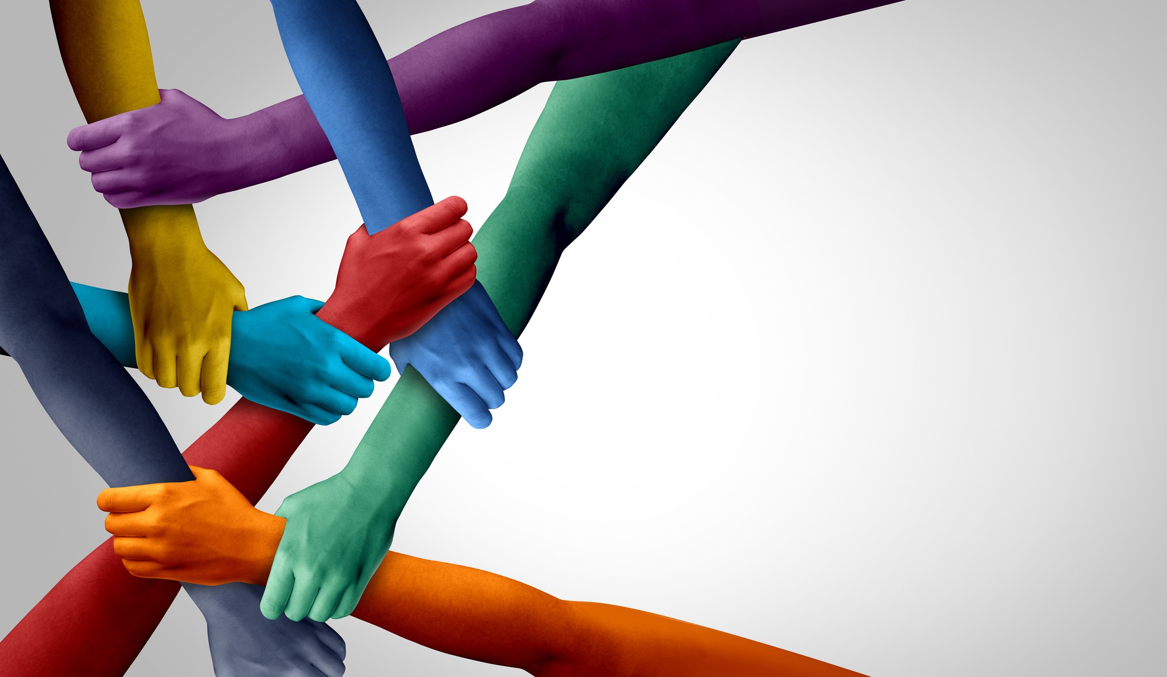 Concept Of Belonging and inclusion idea as a symbol of diverse people uniting together and the strength of the unity of multiculturalism and integration or inclusivity acceptance of a diverse community.