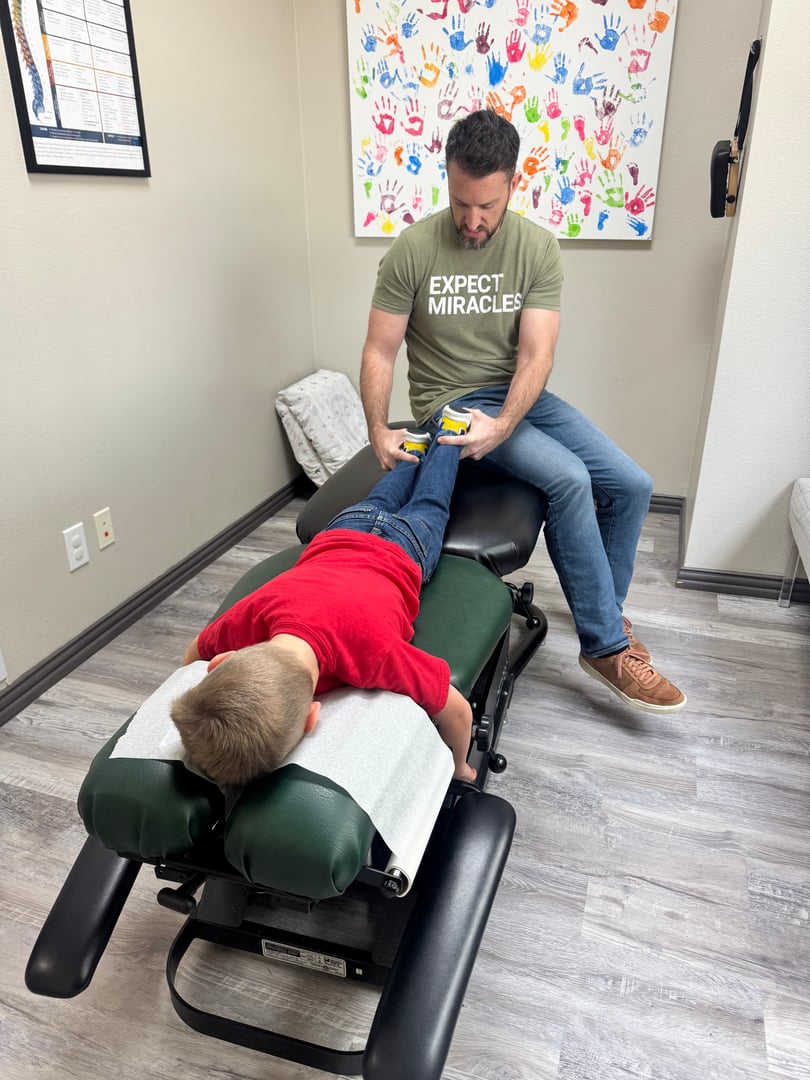 Pediatric chiropractic adjustment