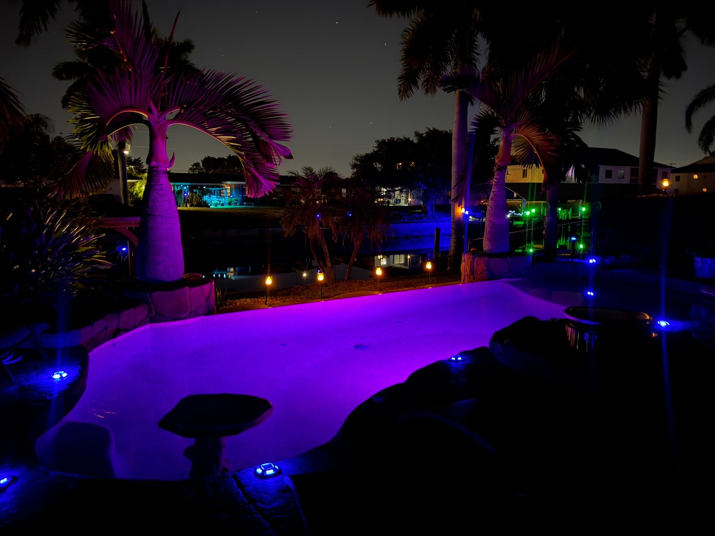 Night pool view 2 at Salt Life Villa