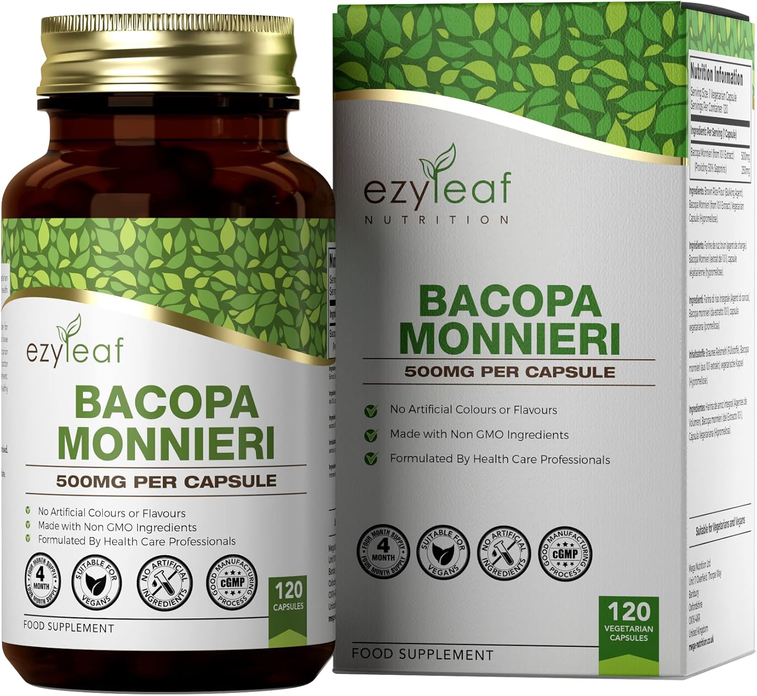 Bacopa Monnieri supplement bottle