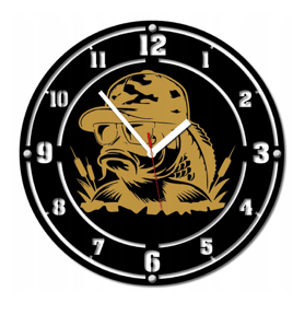 Zegar ścienny karpiarze wędkarstwo