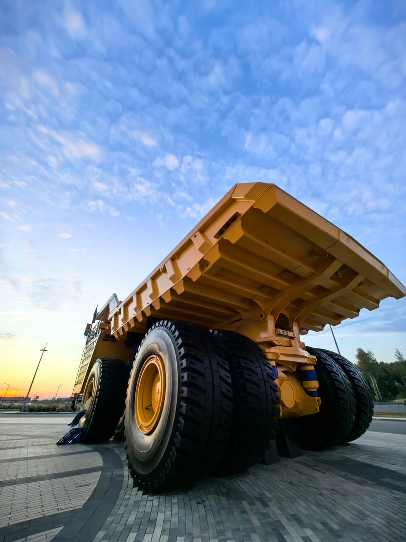 Quarry dump truck BelAZ in quarry