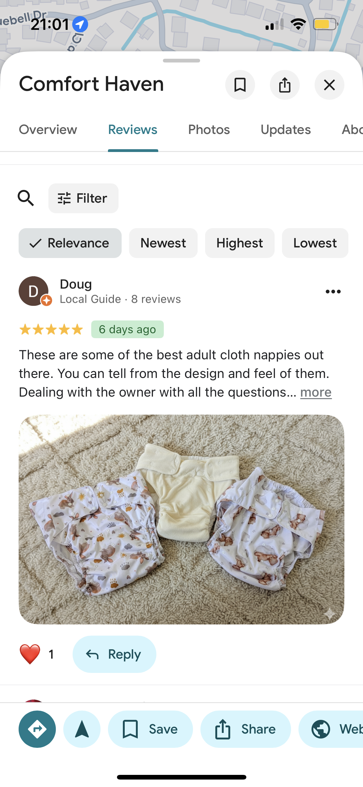 Google review from Doug