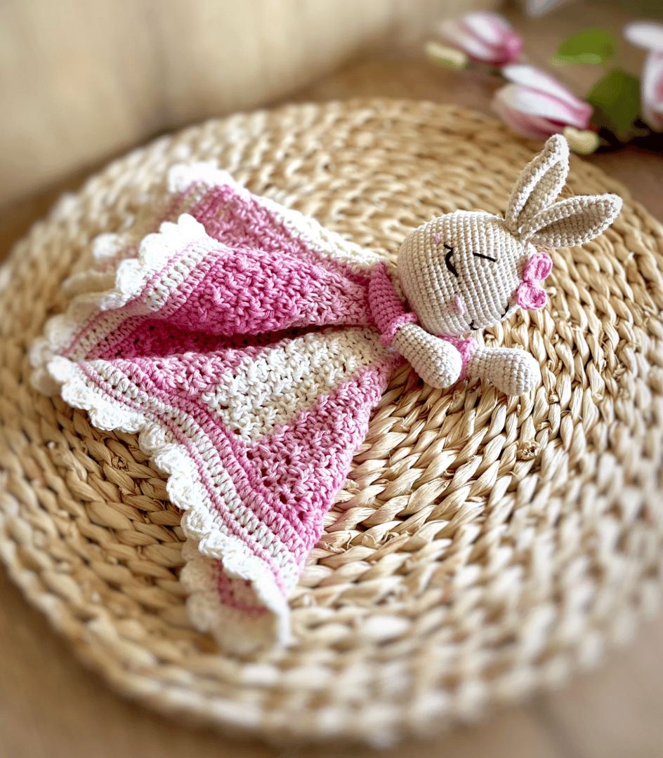 Kocyk przytulanka z królikiem - zdjęcie 2