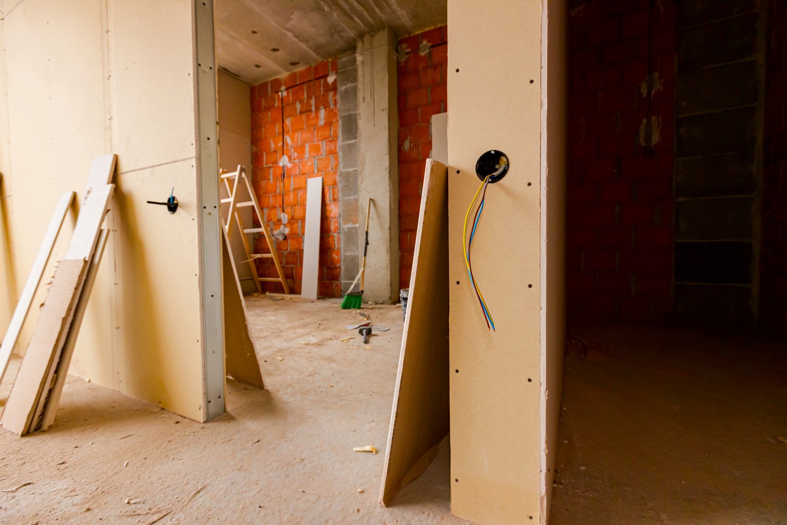 Drywall installation work