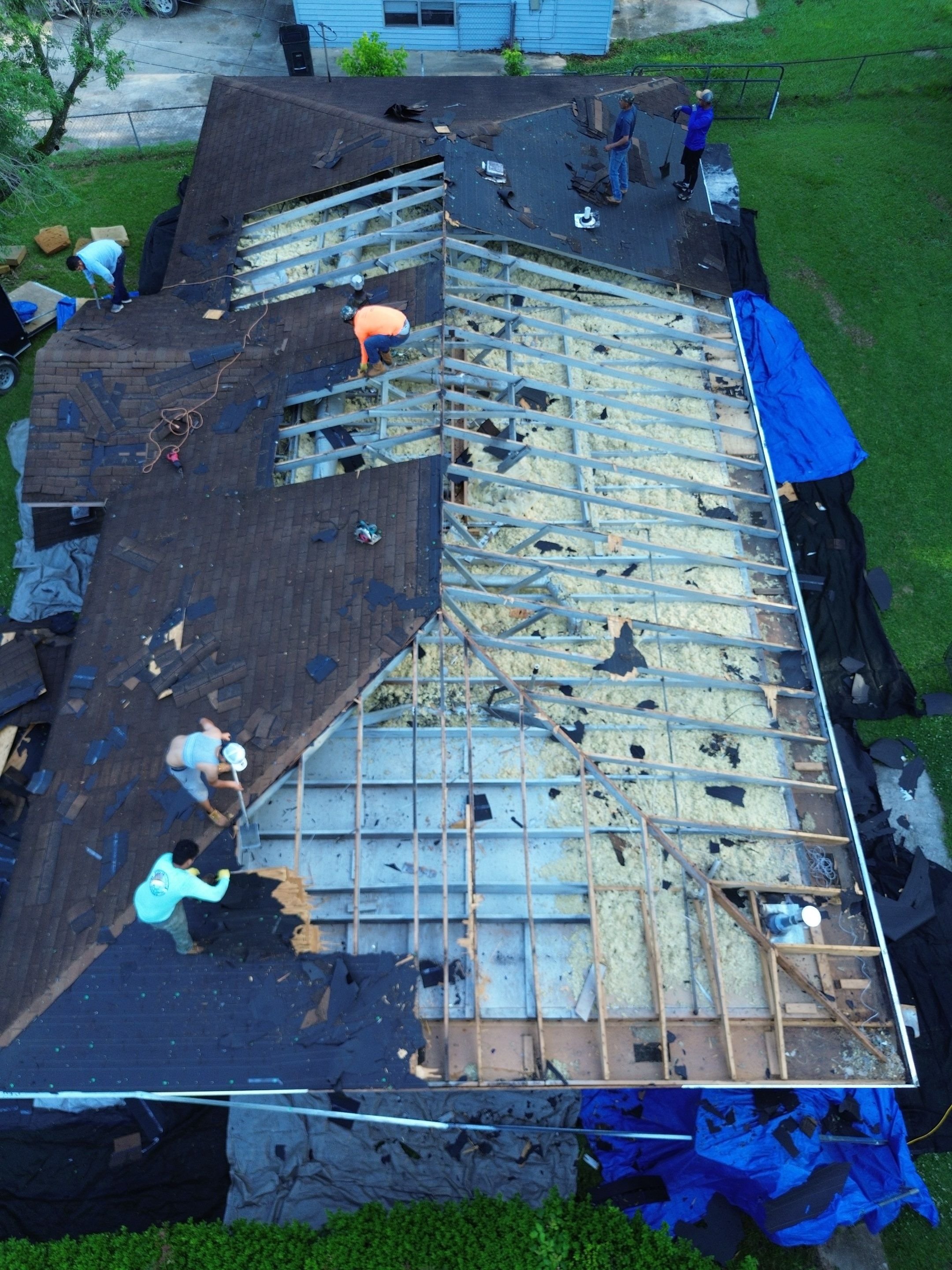 New roof installation