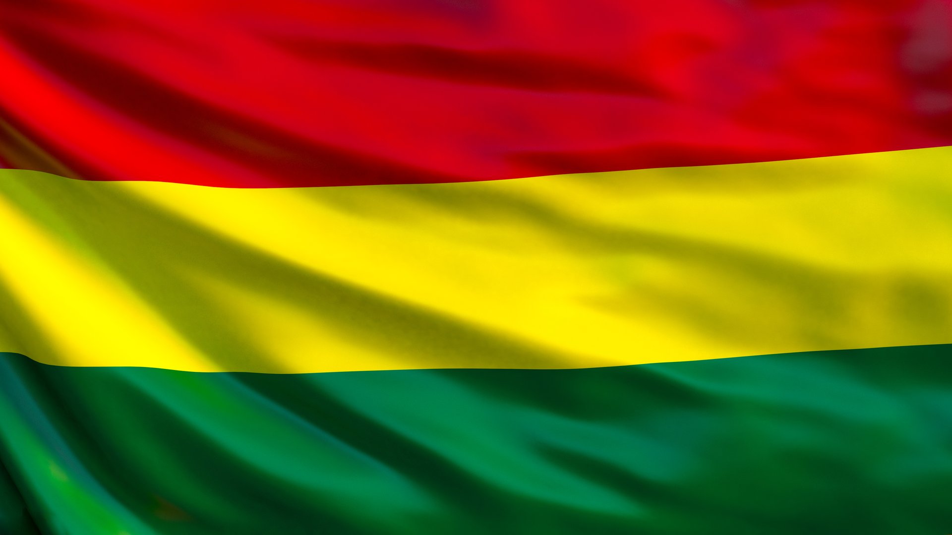Bolivia flag. Waving flag of Bolivia 3d illustration. La Paz
