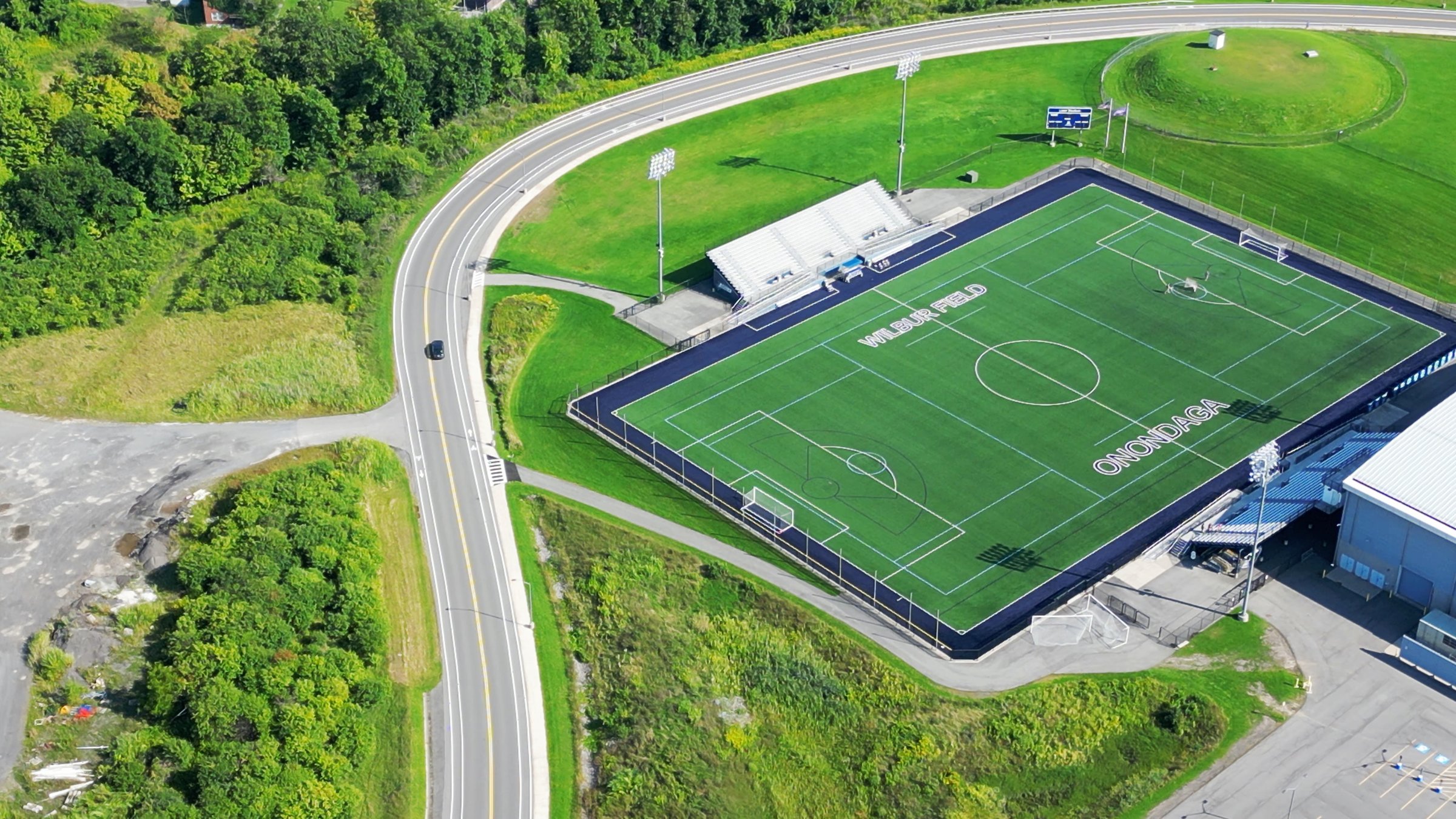 Syracuse, NY, USA - August 24 2024. The display continues with a stunning field at a community college located in the core of New York State, which is employed by a program of high distinction.