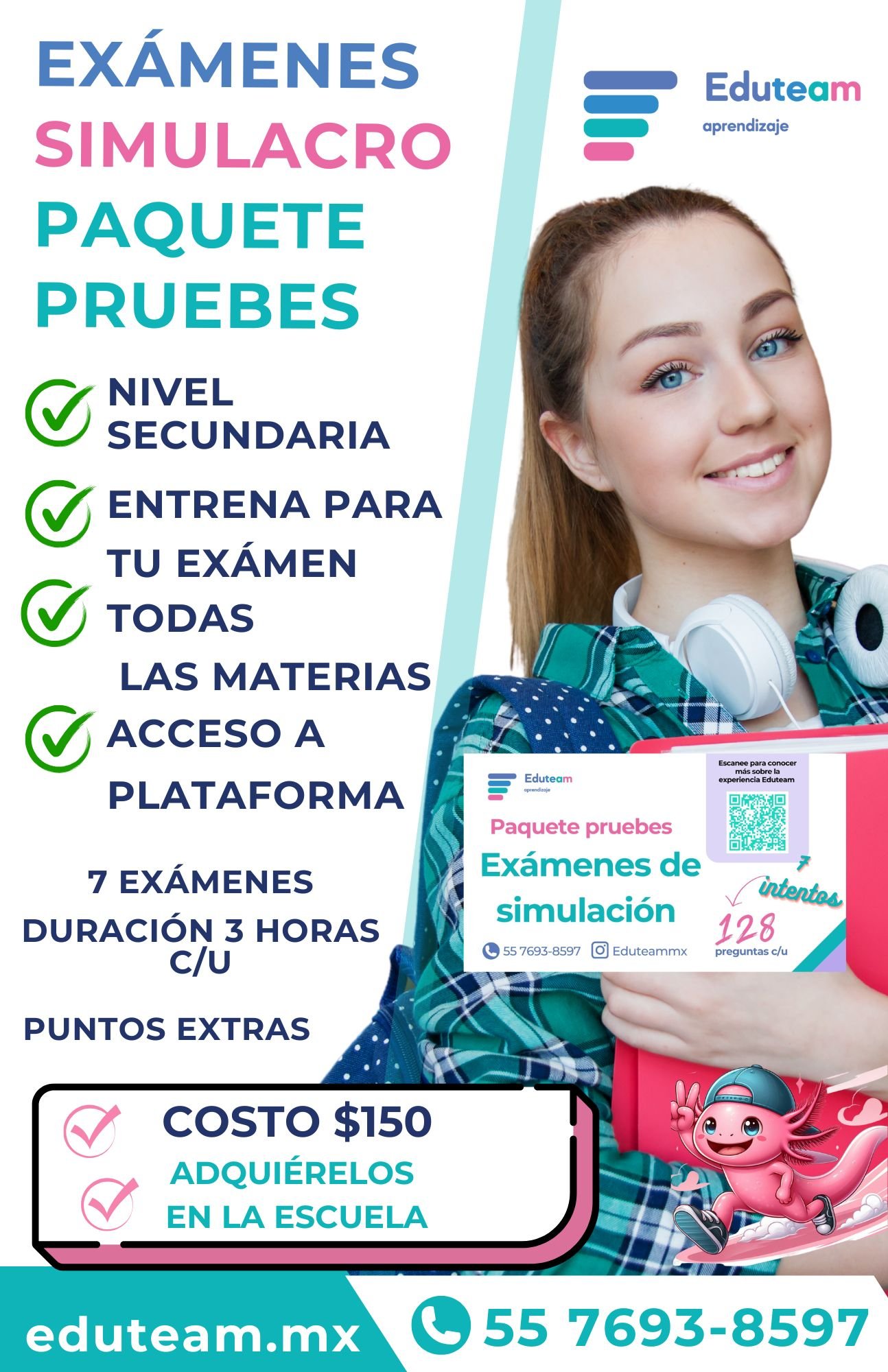 Póster curso de ingreso al bachillerato en Coacalco ECOEMS - Curso para la preparatoria en Coacalco - Curso para UNAM