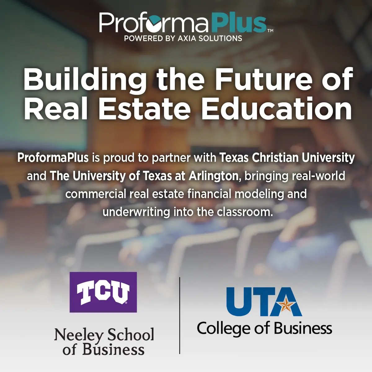 Proforma Plus universities partnership with TCU and UT Arlington