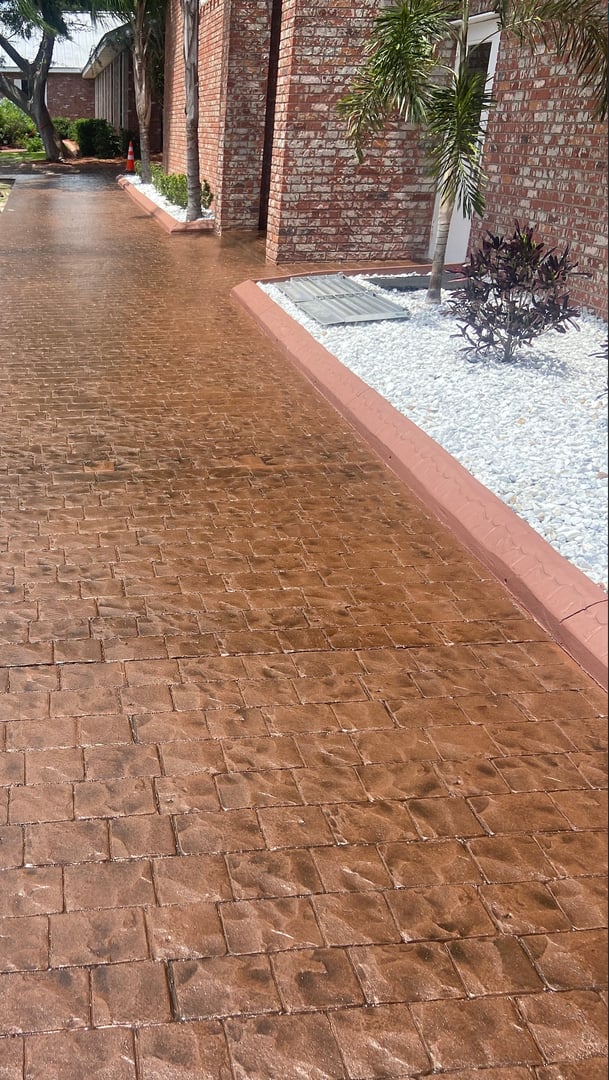 Decorative overlay walkway
