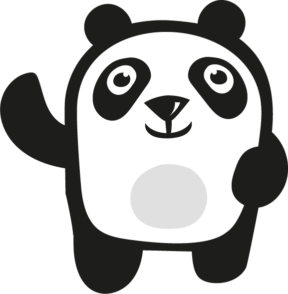 Panda waving
