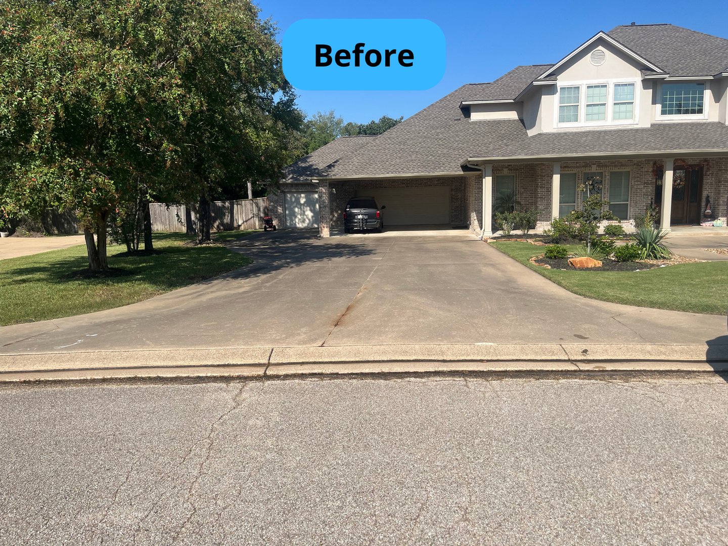 Before pressure washing