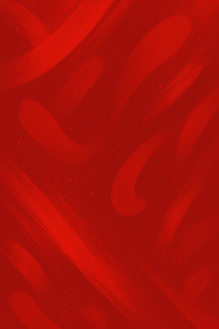 Abstract red background with swirling brushstrokes creating a dynamic, textured pattern.