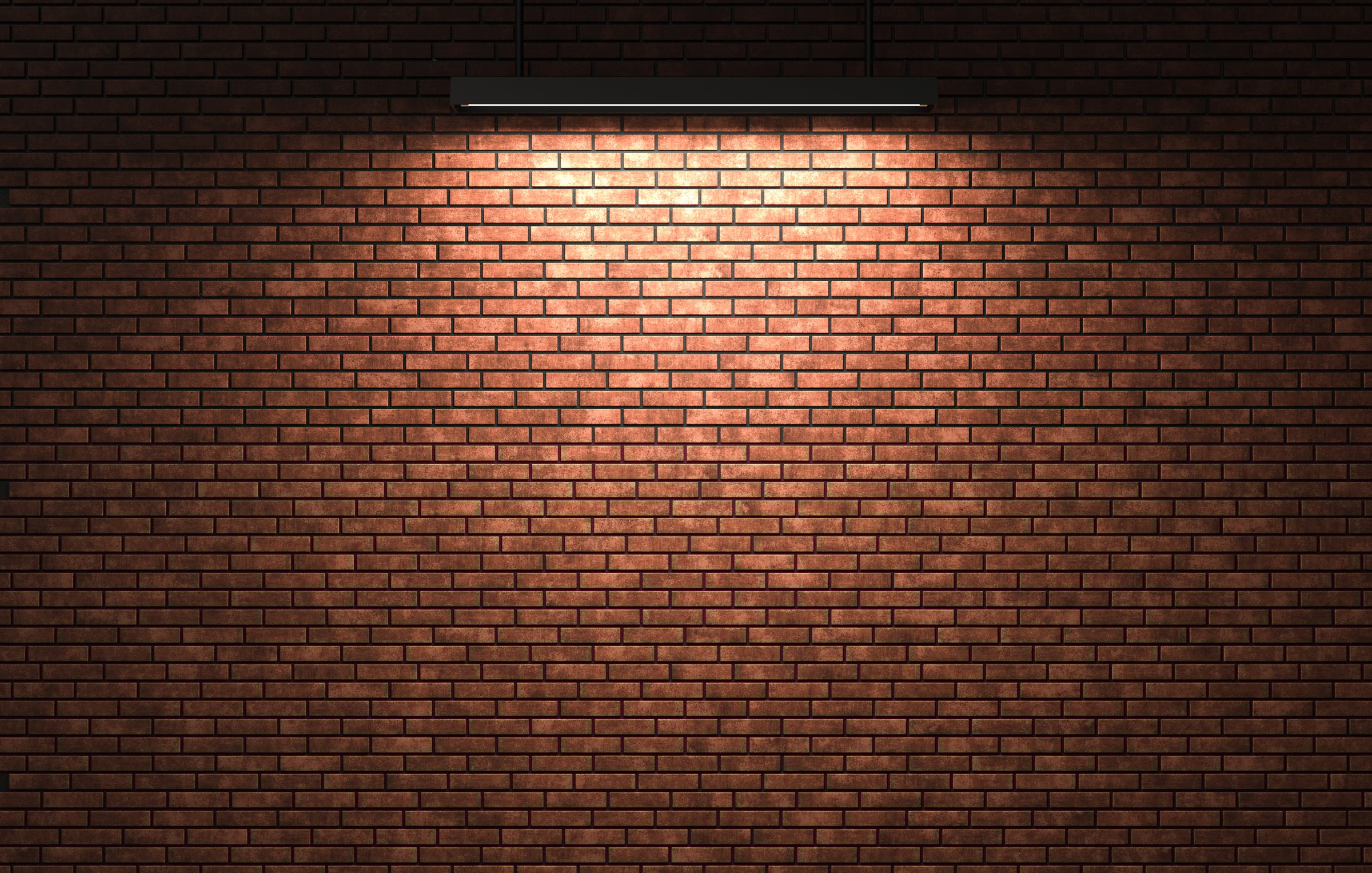 Brick wall with light