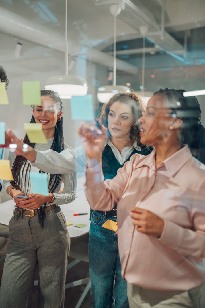 Diverse group attending seminar