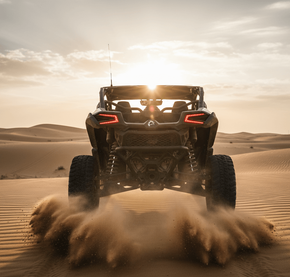 Can-Am Maverick X3 Rear View Rental Dubai Desert