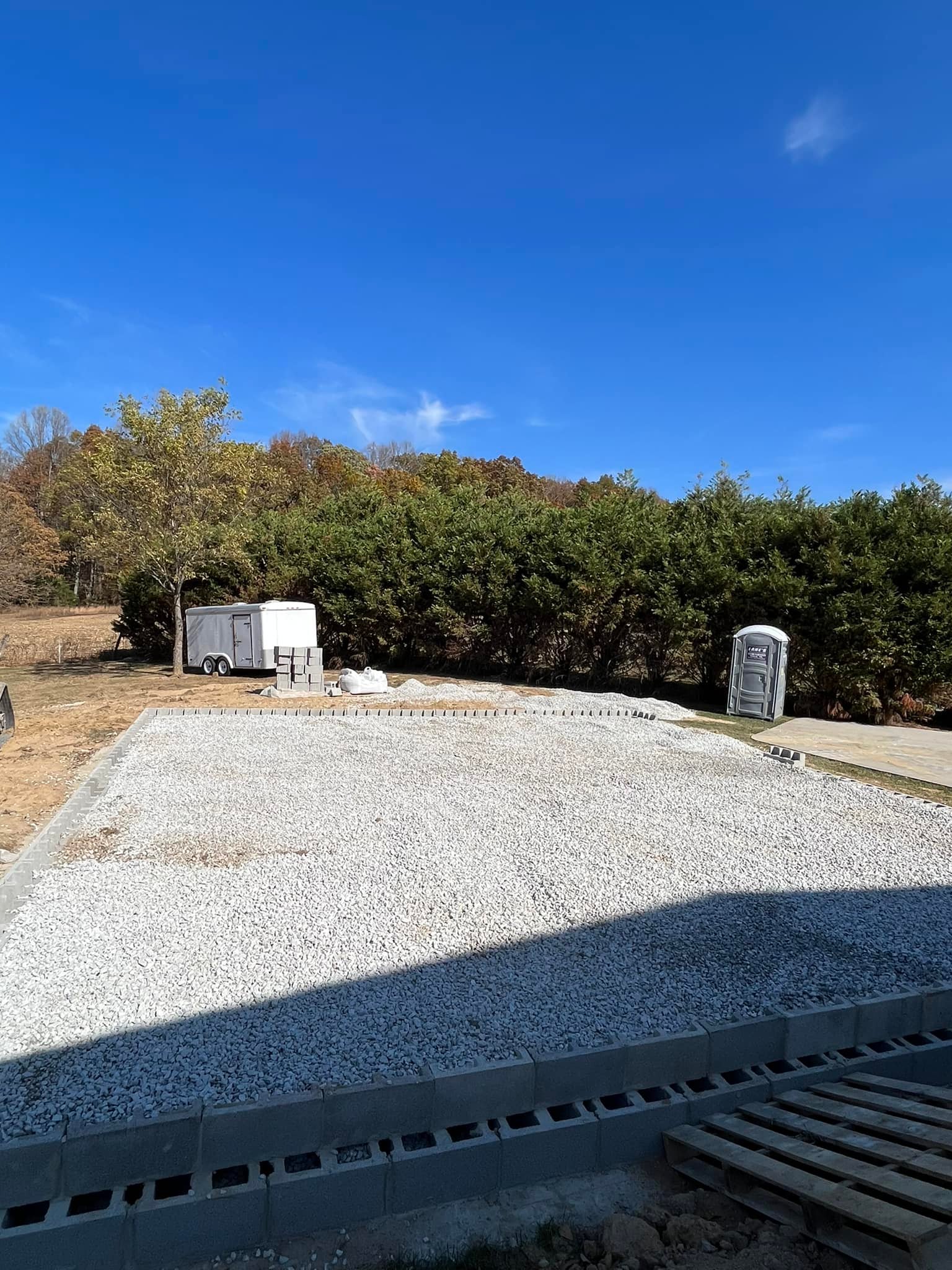 Blair Excavation equipment at work on residential project
