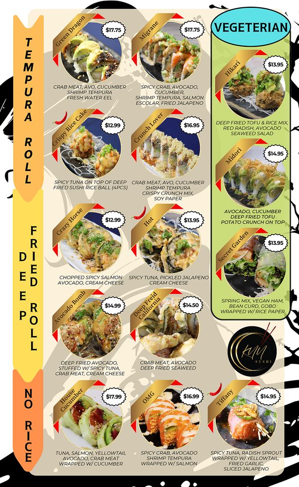 Kuu Sushi Menu Page 3