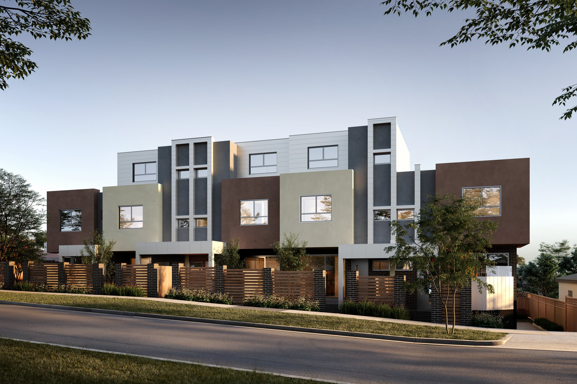 Contemporary inner city apartment building