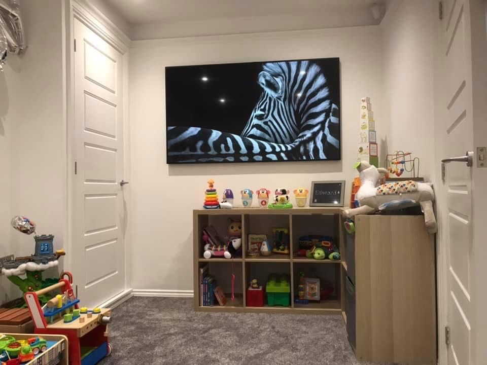 Young excited couple during renovation