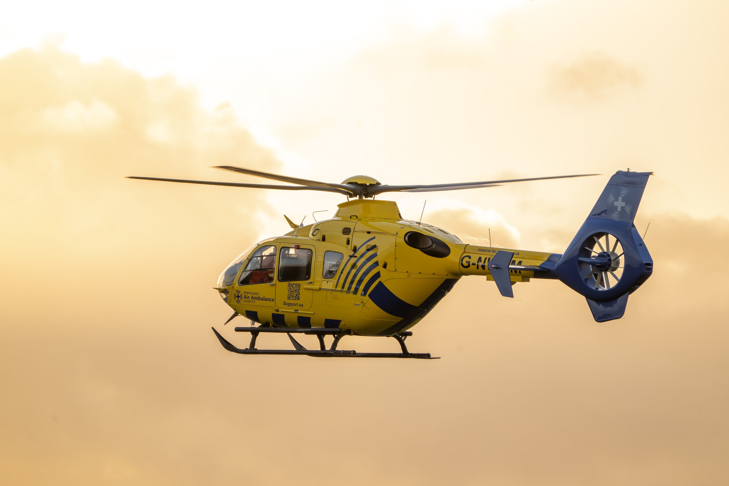 Air Ambulance helicopter in flight