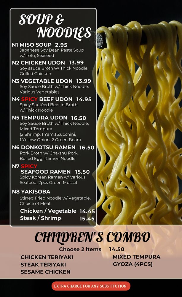 Kuu Sushi Menu Page 6