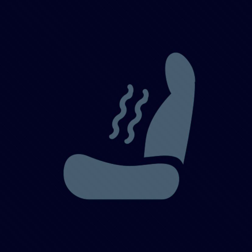 Premium seat massage controls showing multiple massage programs and intensity settings