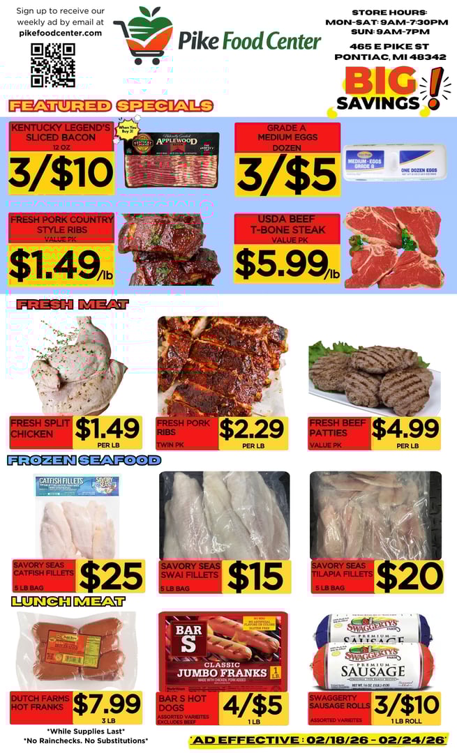 Pike Food Center Weekly Sales Ad Page 1