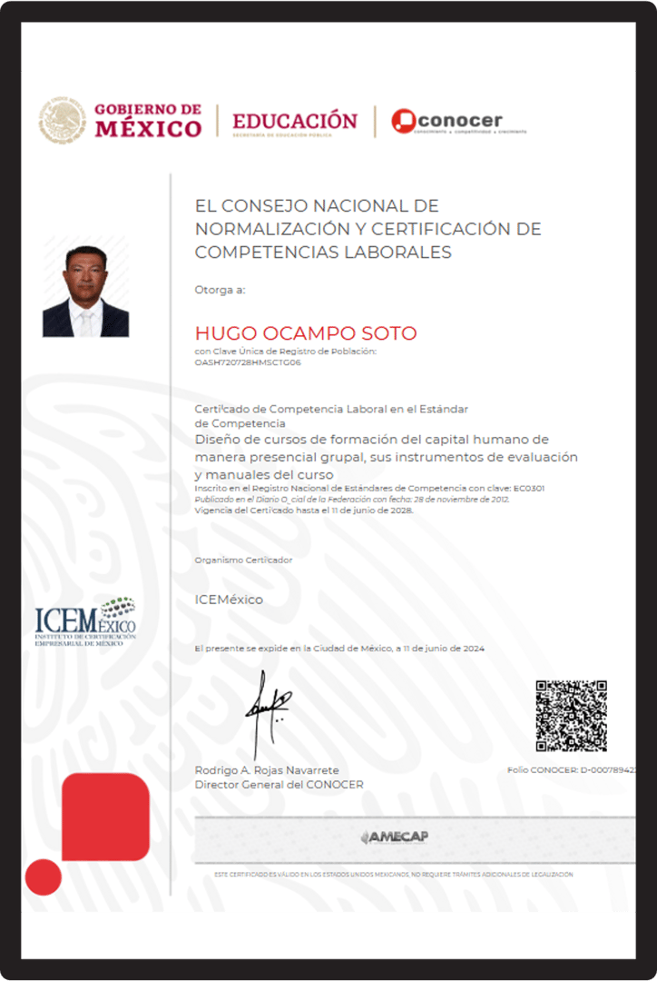 Logo oficial del CONOCER SEP Sistema Nacional de Competencias