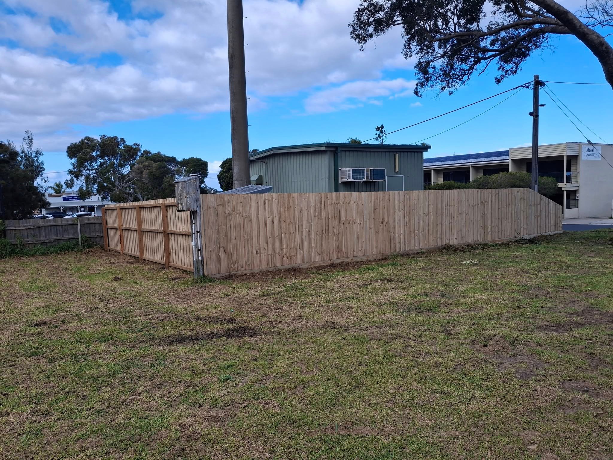 After - New wooden fence installation in East Gippsland