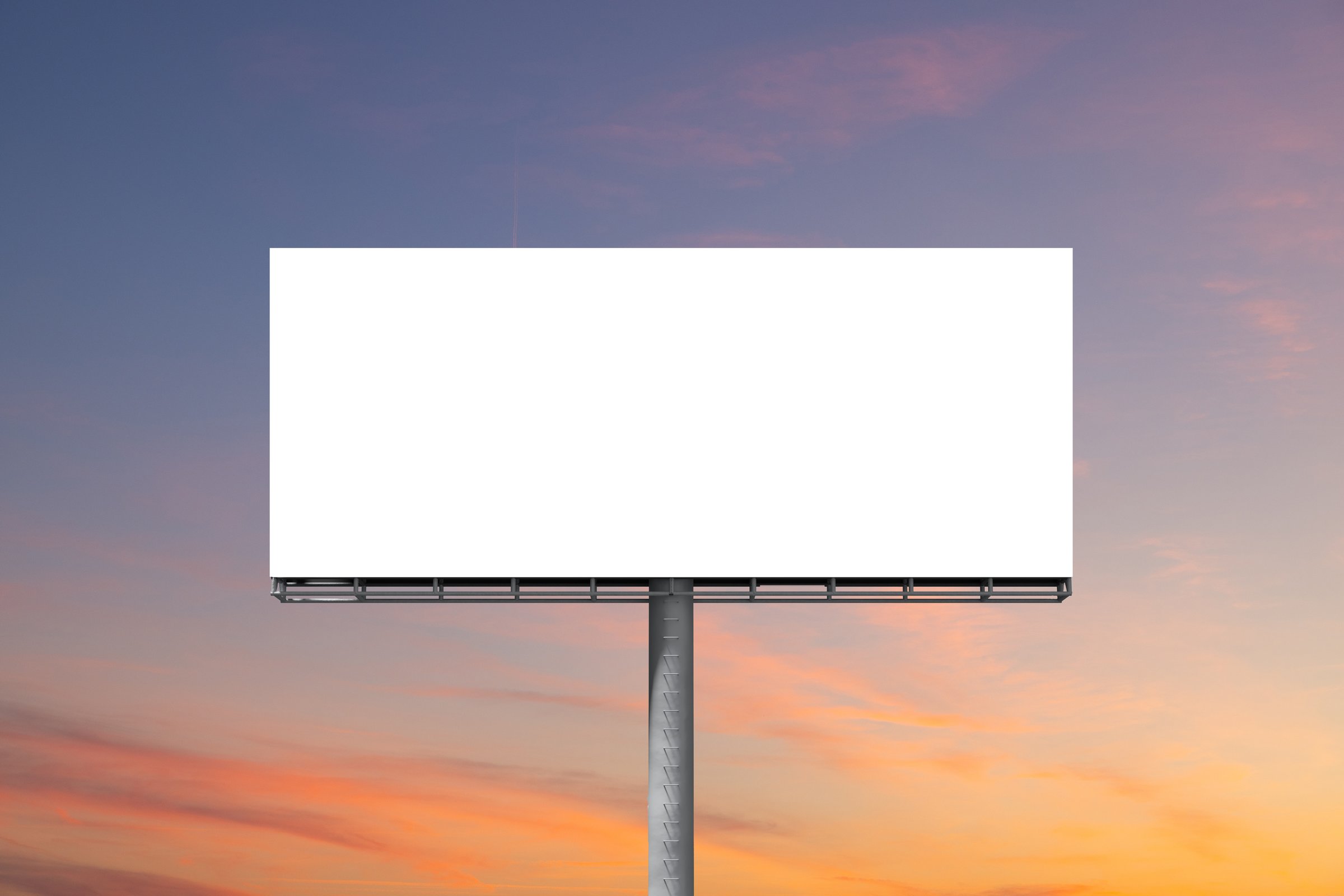 Green screen billboard infront of a white background. Mock up. Perfect for ads or other overlays. Modern TV set isolated on white background