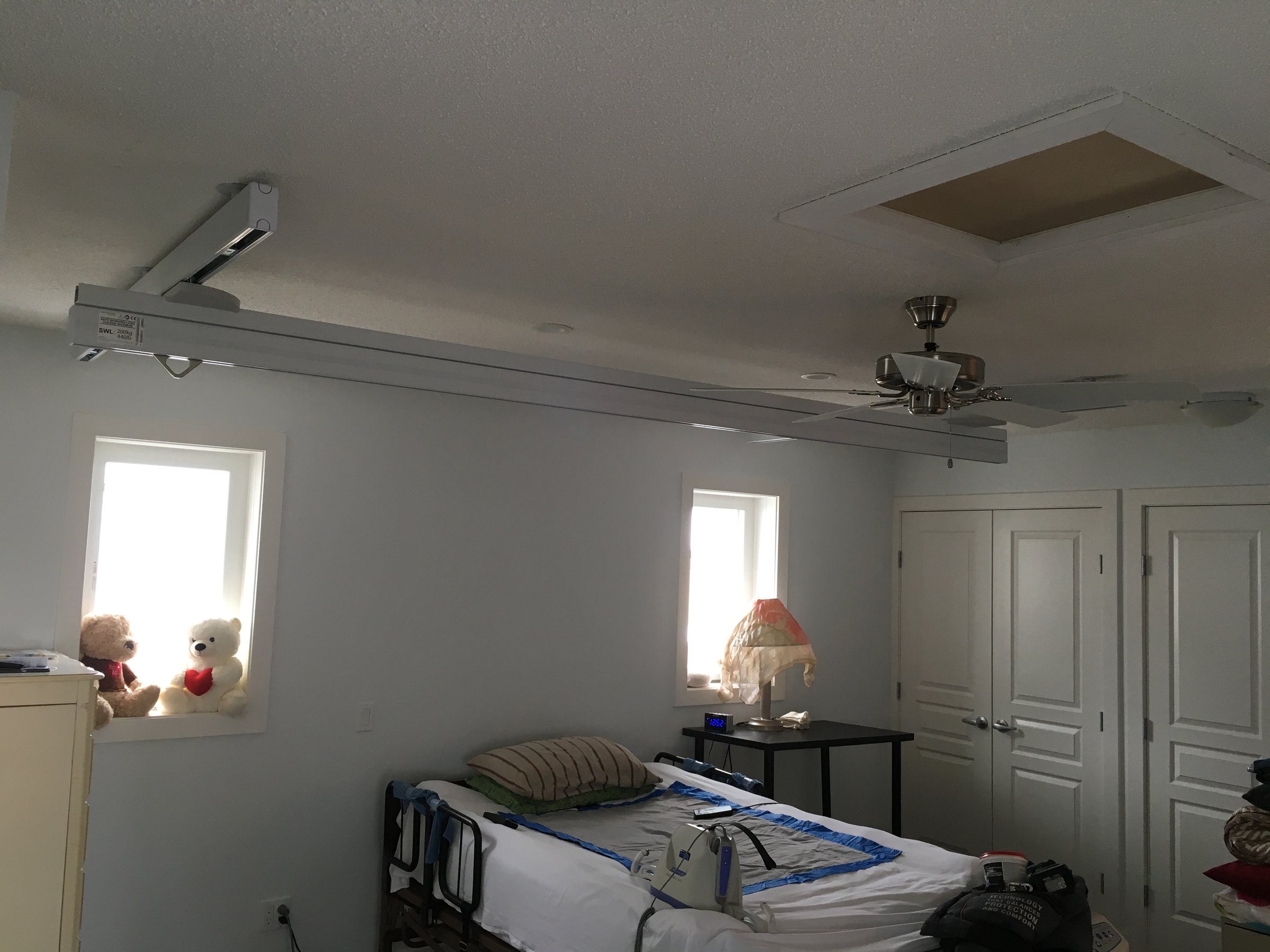 Professional ceiling track installation