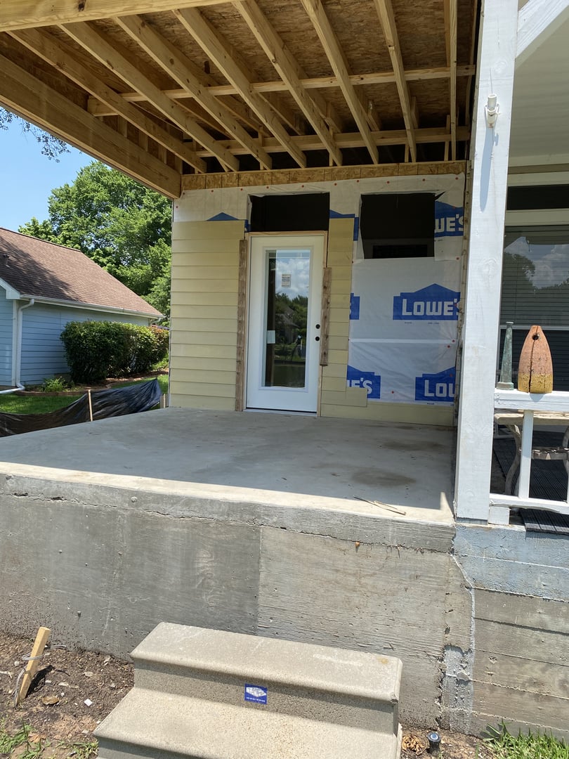 Seven Coves room addition - interior walls going up