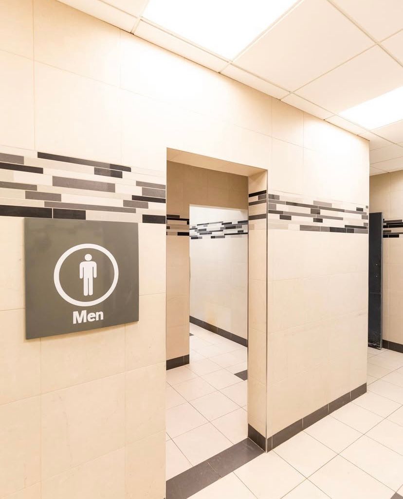 Promenade Mall Washroom - Professional commercial renovation project by Wave Construction