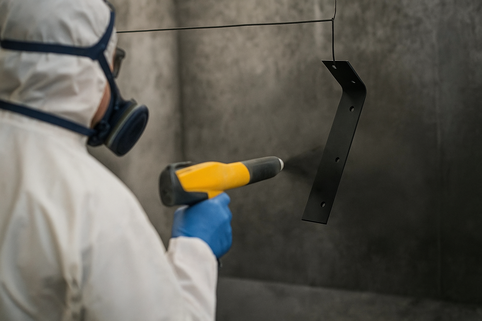 Powder coating process and equipment