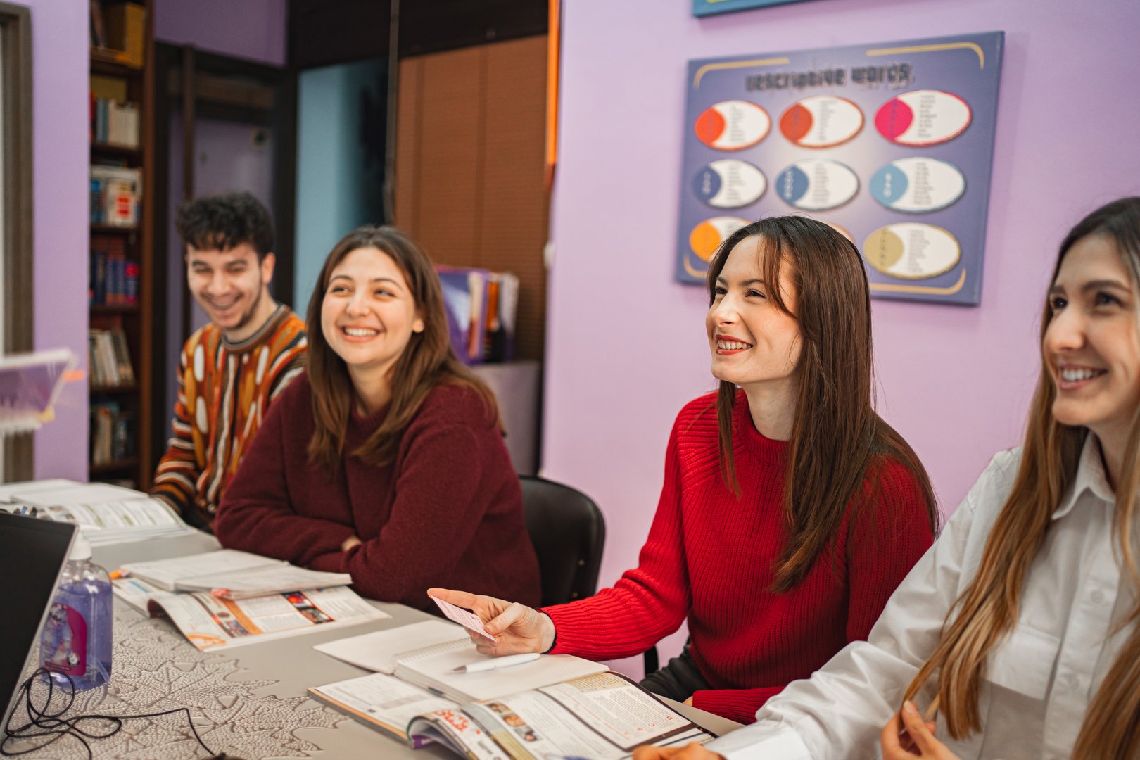 Homeschool students learning