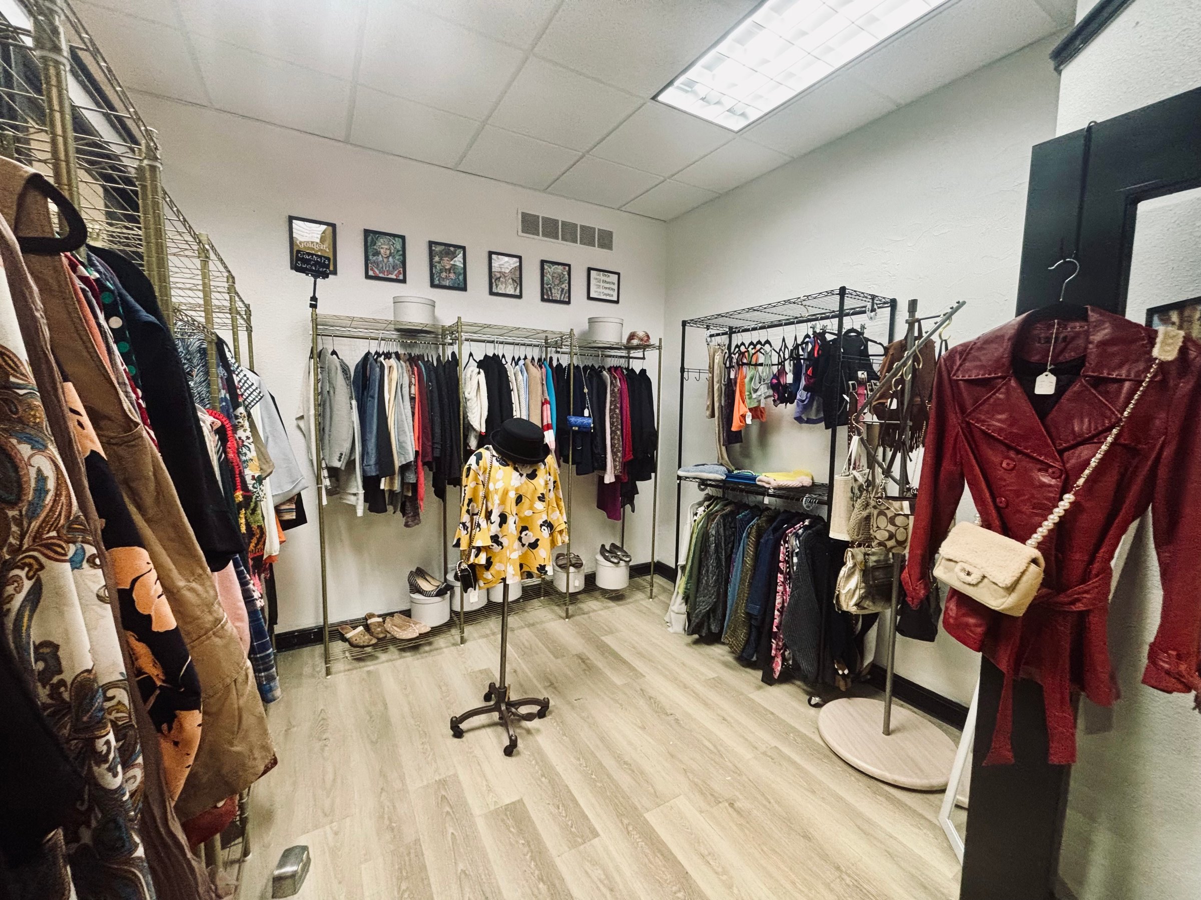 Resale boutique interior