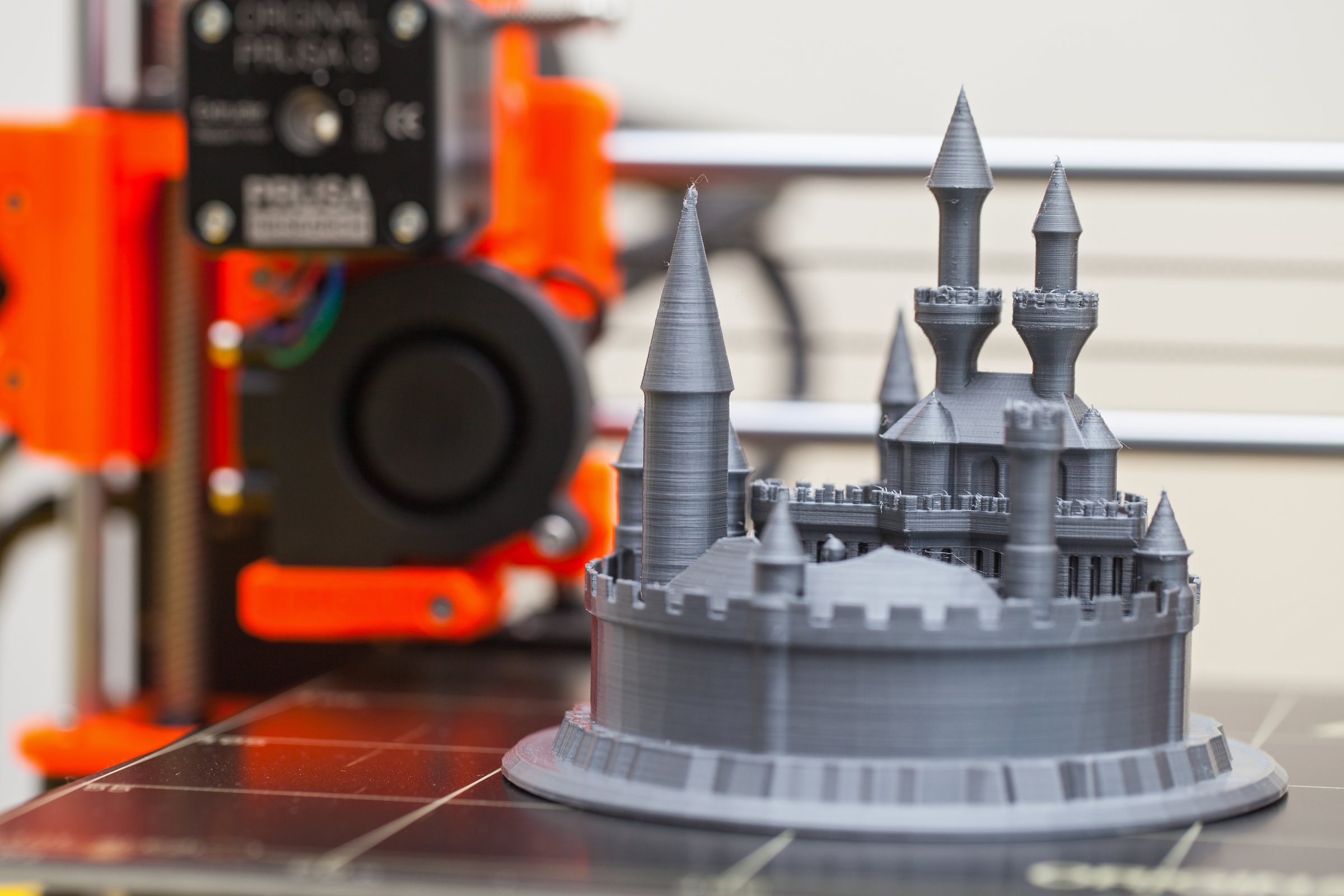 Close up printing detail three dimensional printer