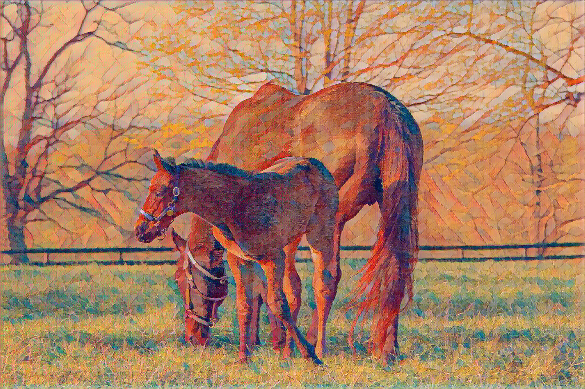 Colt with Mother- Lexington, Kentucky