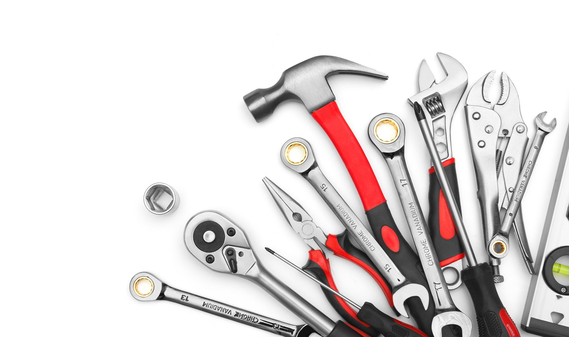 Many Tools on white background