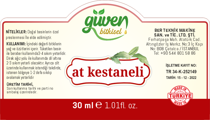 AT KESTANELİ Etiket