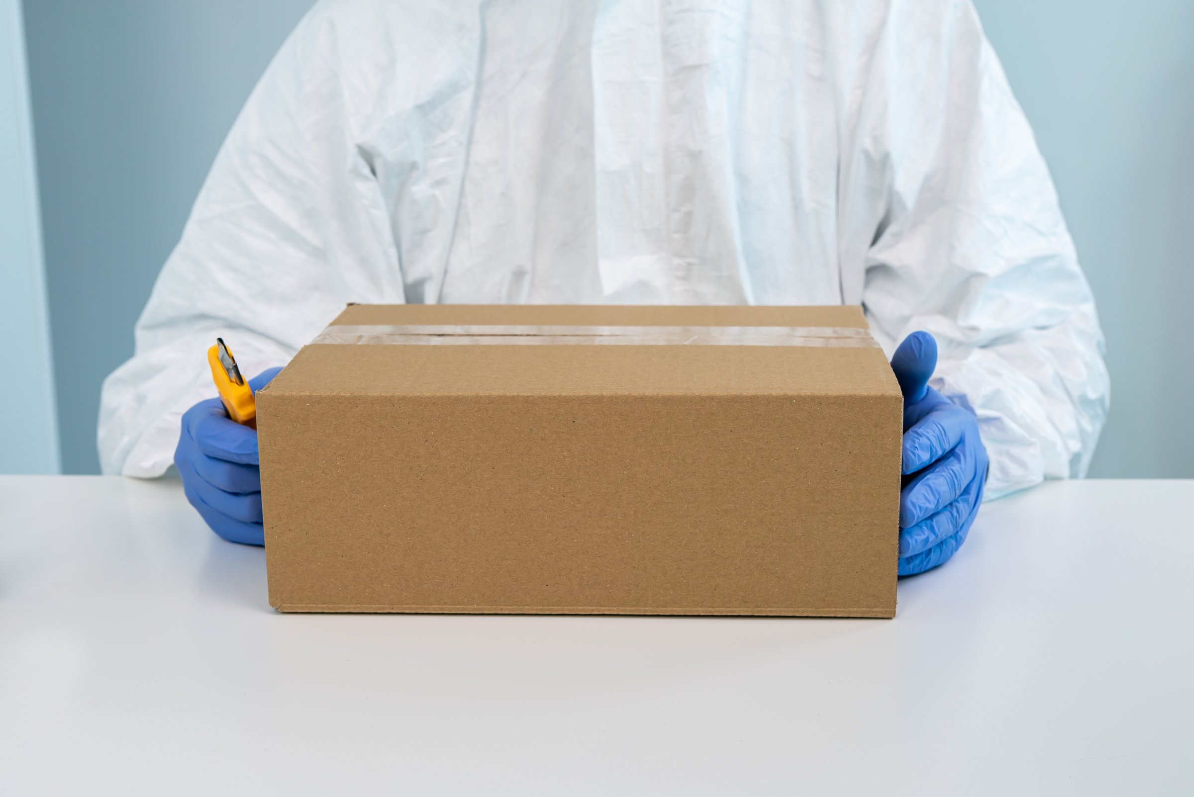 Medical equipment and devices being carefully prepared for secure delivery