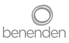 Benenden logo featuring stylized overlapping circles above the brand name in lowercase letters.