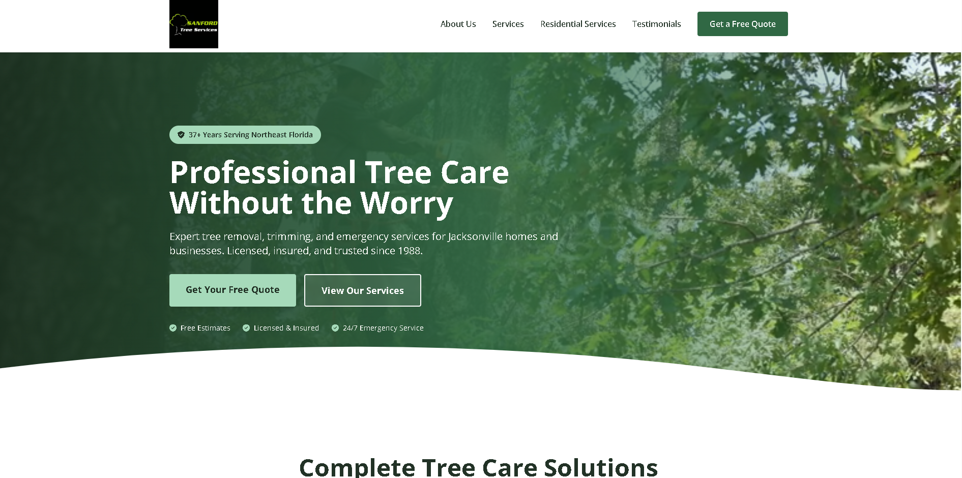 South Bay Landscape & Arbor website portfolio