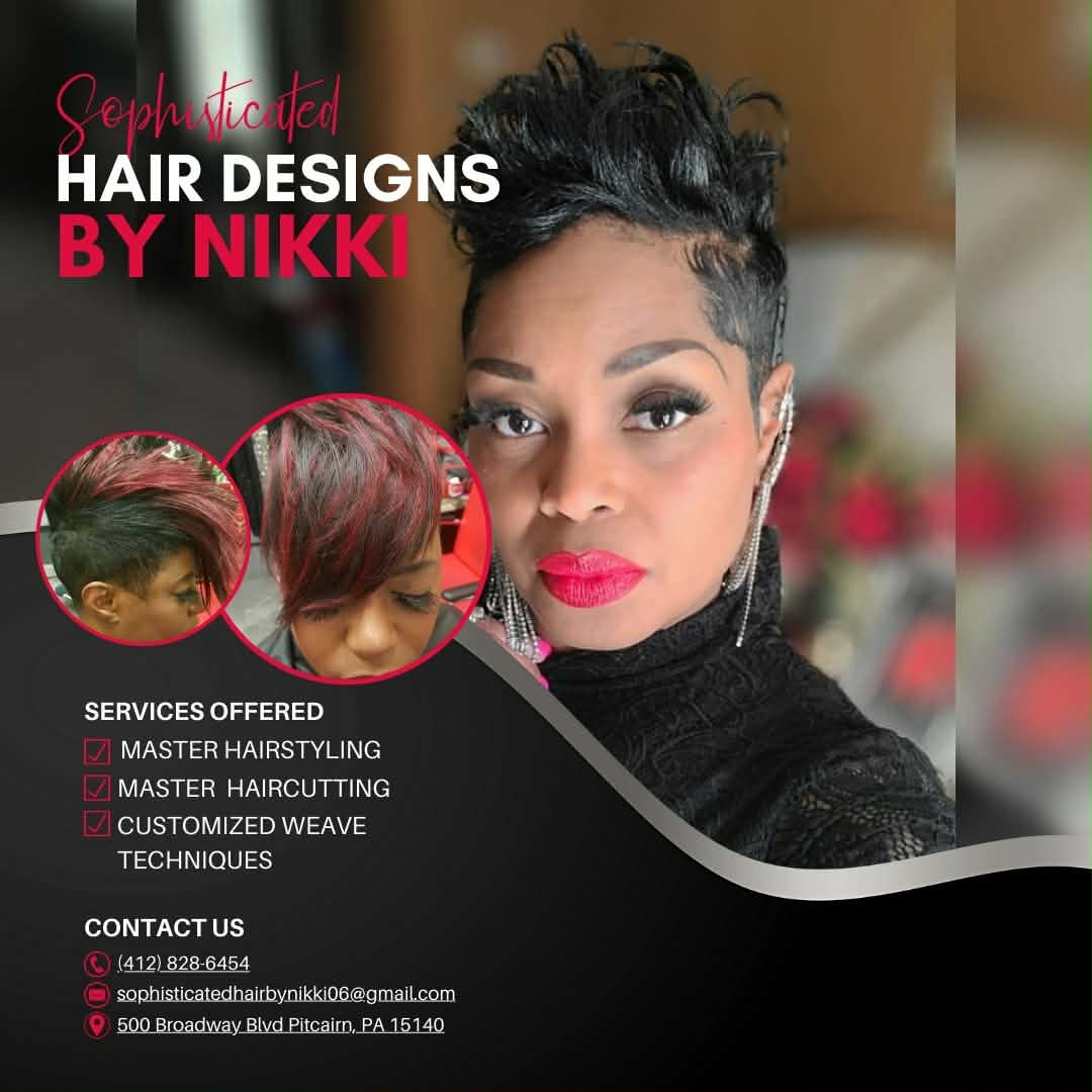 Stylist working on client hair