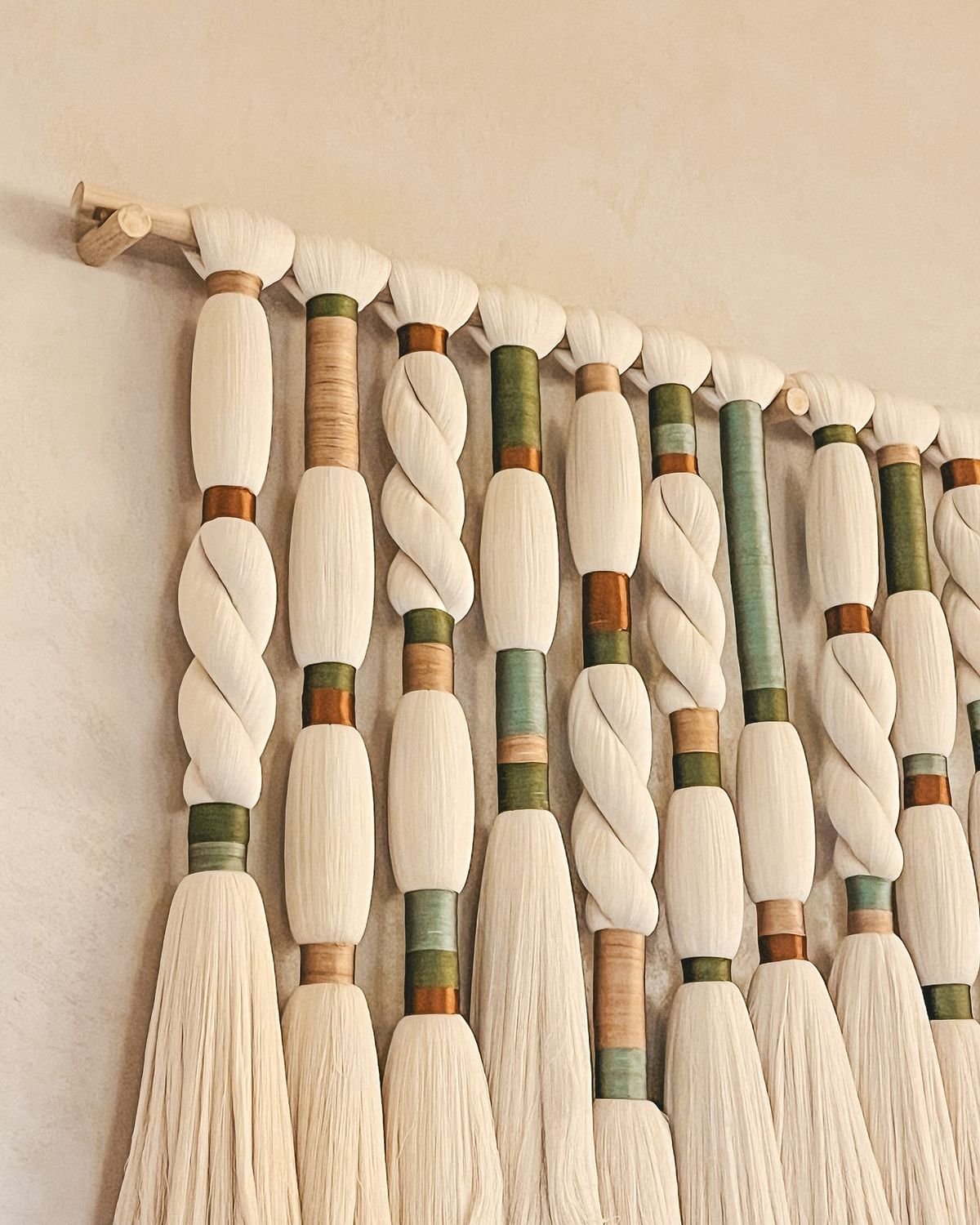 Embarrilados decorativos de macramé